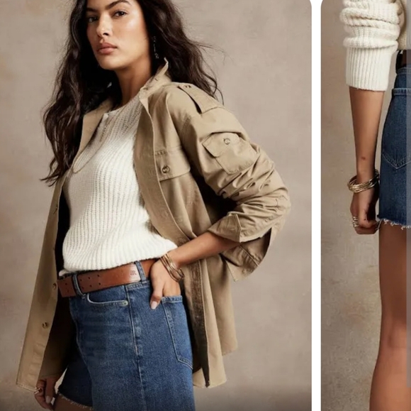 Banana Republic factory girlfriend denim shorts size 10/30 - Picture 3 of 11